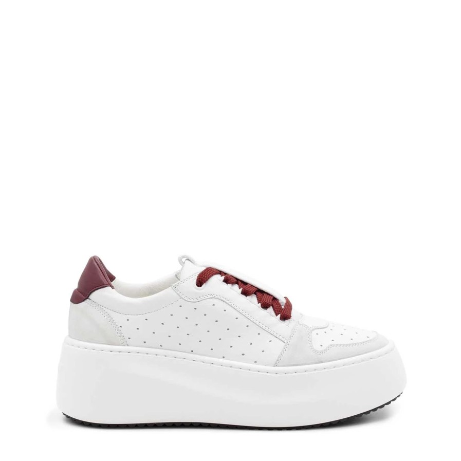 Clearance Sneakers Wawe Bianca/Rosso Scuro