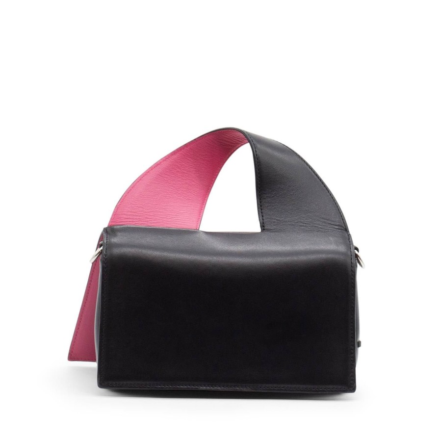 New Elenamini Bag Asimmetrica Nero/Fuxia