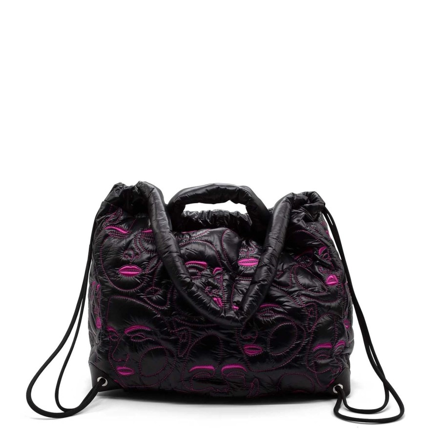 Clearance Penelope Facezaino Borsa Nera/Fuxia